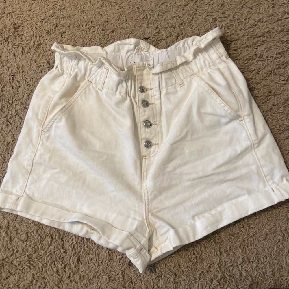 Topshop paper bag shorts
